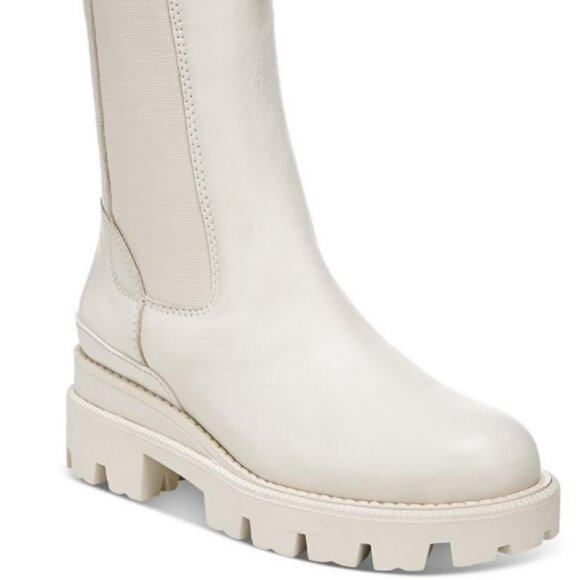 Sam Edelman Genia Chelsea Boots Ivory Leather Sz 6 - Picture 2 of 10